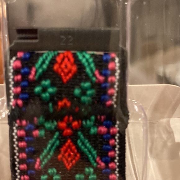 COPY - Fitbit Versa 2 Versa Lite Soft Nylon Fabric Green Floral Embroidered - Picture 7 of 8